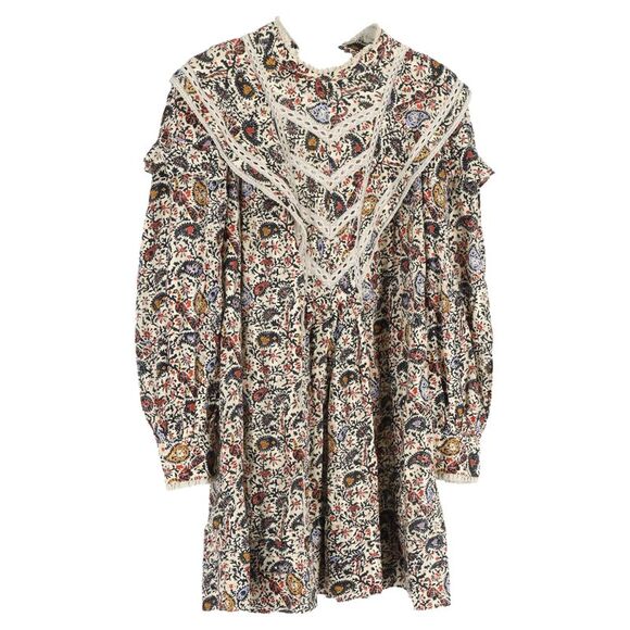 Isabel Marant Étoile Rebel Paisley Mini Dress in Floral Print Cotton - Picture 1 of 6
